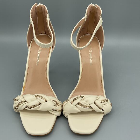 NEW BCBGeneration Women’s Isabel Braided Sandals White Size 7M - Picture 3 of 10